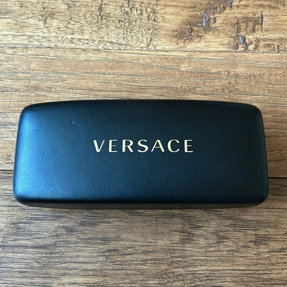 Versace Black Clamshell Eyeglasses Sunglasses Case
